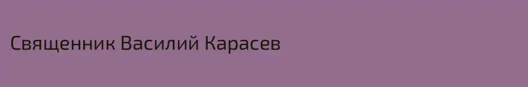 Священник Василий Карасев